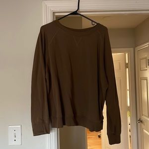 Brown cropped crew neck